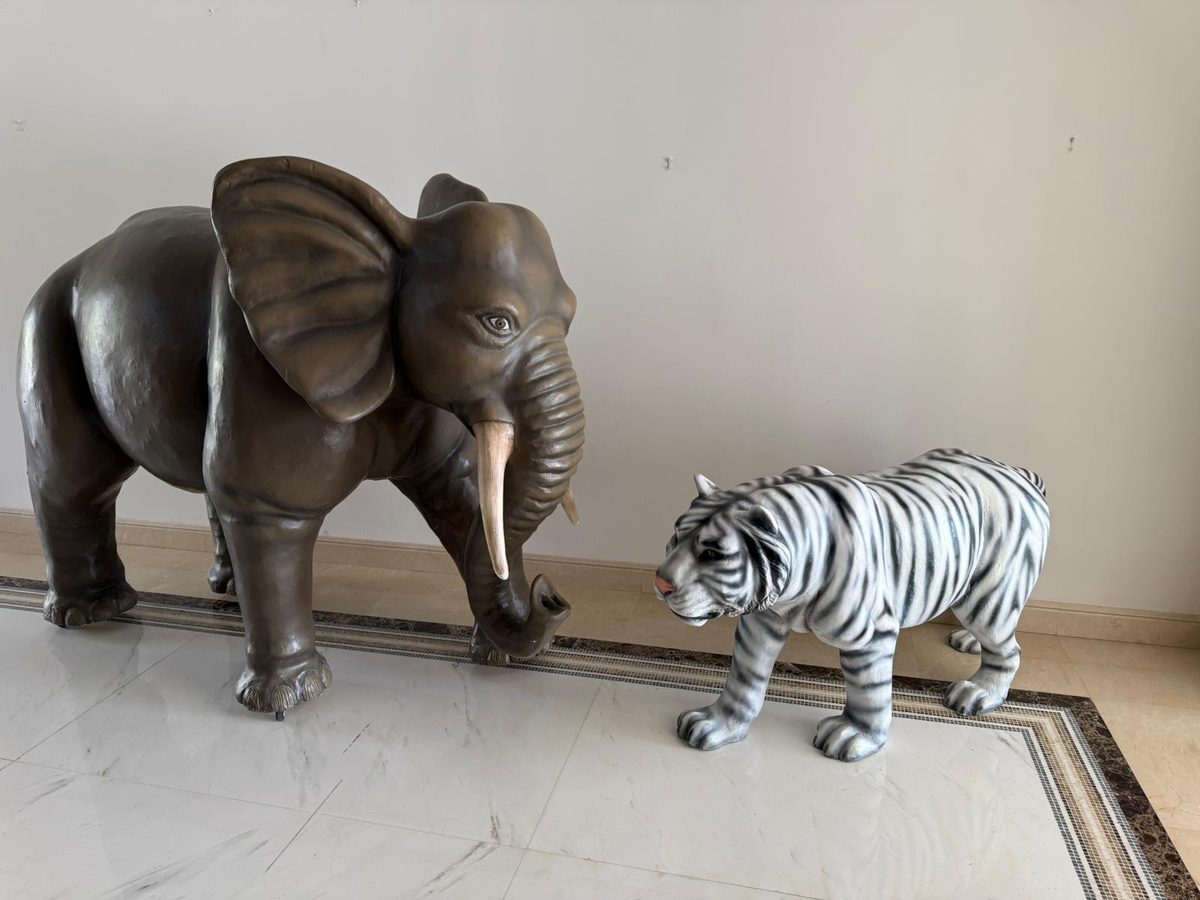 Elephant & White Tiger